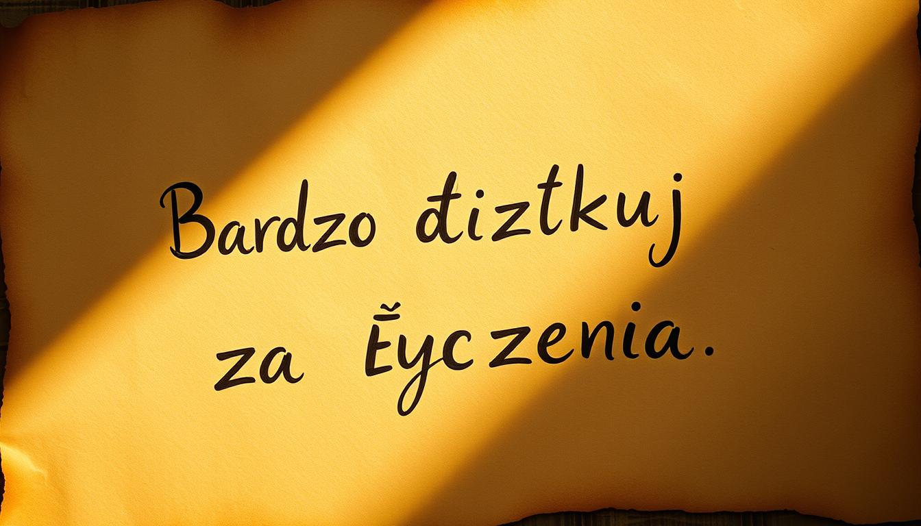 Bardzo dziękuję za życzenia